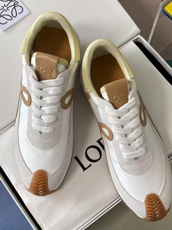 Loewe Shoes - Loewe Women's Cream and Tan FLOWSneakers